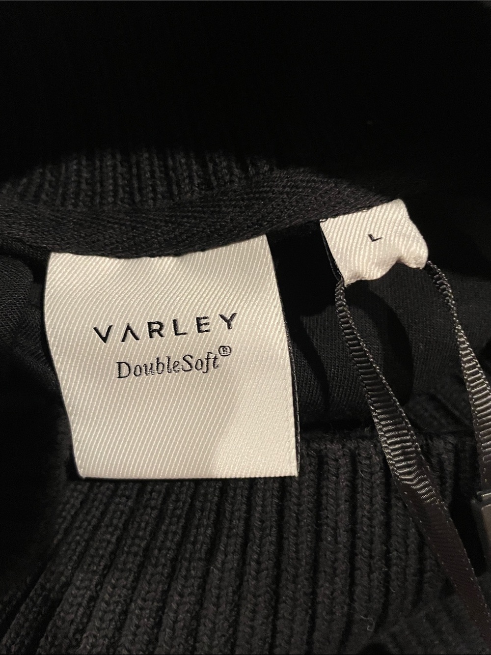 VARLEY Barker High Neck Black DoubleSoft Sweatshirt Size Large, NWT - Picture 10 of 11